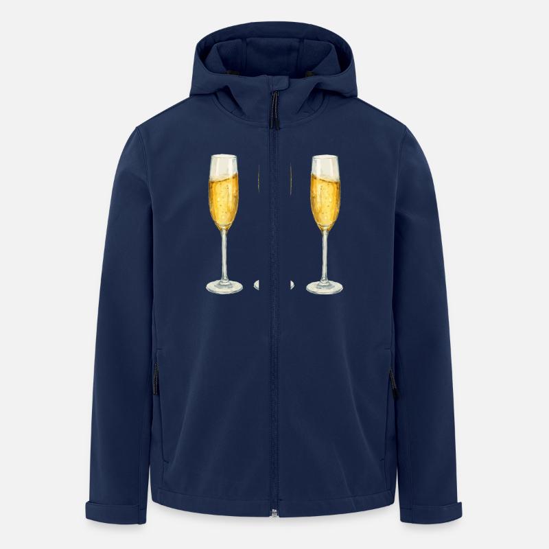 Sekt Gläser - Recycelte Männer Softshell-Jacke von Stanley/Stella - Navy
