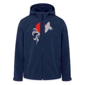 Roi der Koi-Karpfen - Recycelte Männer Softshell-Jacke von Stanley/Stella - Navy - Vorne - AI Model Male 185 light (185cm)