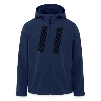 Reifen - Spur - Recycelte Männer Softshell-Jacke von Stanley/Stella - Navy - Vorne - AI Model Male 185 light (185cm)