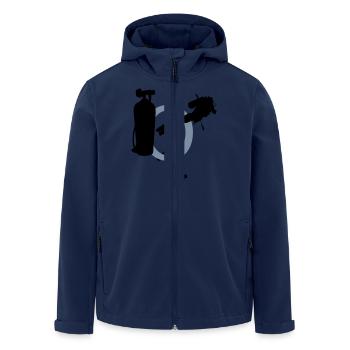 PLONGÉE V - Veste softshell homme en polyester recyclé Stanley/Stella - marine - Devant - AI Model Male 185 light (185cm)