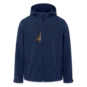 Durstiger Spatz - Recycelte Männer Softshell-Jacke von Stanley/Stella - Navy - Vorne - AI Model Male 185 light (185cm)