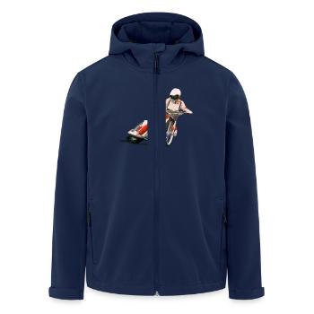 Speedway Racer - Men’s Recycled Softshell Jacket by Stanley/Stella - navy - Front - AI Model Male 185 light (185cm)