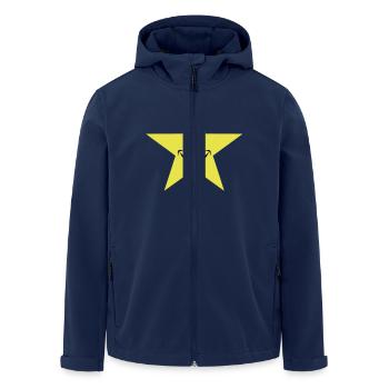 star smiley - Men’s Recycled Softshell Jacket by Stanley/Stella - navy - Front - AI Model Male 185 light (185cm)