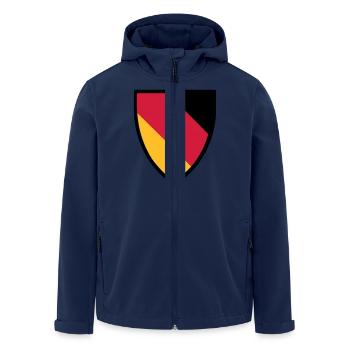 Wappen schräg - dreifarbig - Recycelte Männer Softshell-Jacke von Stanley/Stella - Navy - Vorne - AI Model Male 185 light (185cm)