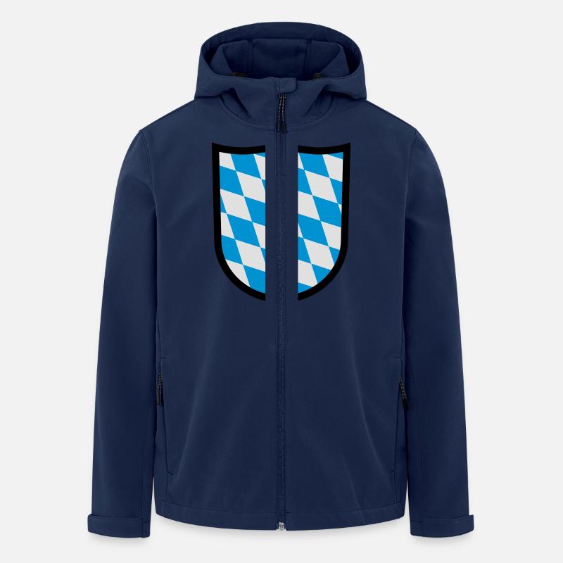 Bayern, Wappen - Recycelte Männer Softshell-Jacke von Stanley/Stella - Navy