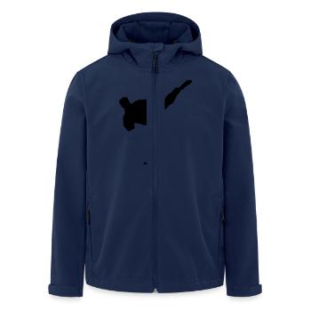 kampfsport_b_1c - Men’s Recycled Softshell Jacket by Stanley/Stella - navy - Front - AI Model Male 185 light (185cm)