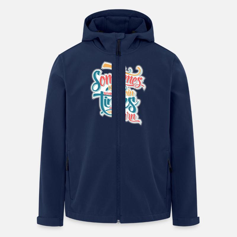Sometimes we win... - Veste softshell homme en polyester recyclé Stanley/Stella - marine
