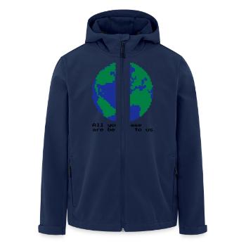 All your base - Recycelte Männer Softshell-Jacke von Stanley/Stella - Navy - Vorne - AI Model Male 185 light (185cm)