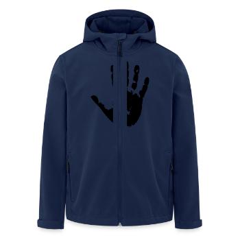 handprint hand print sign - Men’s Recycled Softshell Jacket by Stanley/Stella - navy - Front - AI Model Male 185 light (185cm)