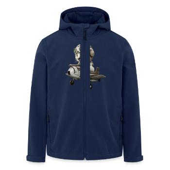 KAT67 - Men’s Recycled Softshell Jacket by Stanley/Stella - navy - Front - AI Model Male 185 light (185cm)