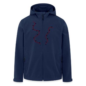 flower_thorns_2c - Veste softshell homme en polyester recyclé Stanley/Stella - marine - Devant - AI Model Male 185 light (185cm)