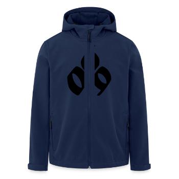 069 Support - Men’s Recycled Softshell Jacket by Stanley/Stella - navy - Front - AI Model Male 185 light (185cm)
