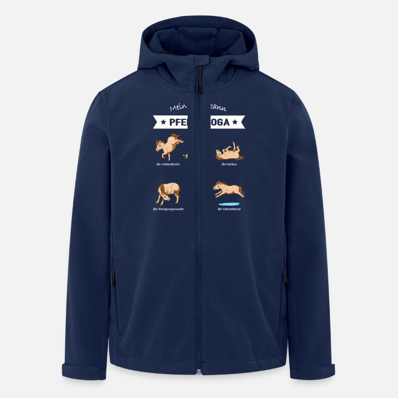 Pferdeyoga - Recycelte Männer Softshell-Jacke von Stanley/Stella - Navy