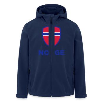 Drapeau national de Norvège - Veste softshell homme en polyester recyclé Stanley/Stella - marine - Devant - AI Model Male 185 light (185cm)