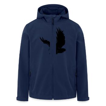 Eagle UK - Men’s Recycled Softshell Jacket by Stanley/Stella - navy - Front - AI Model Male 185 light (185cm)