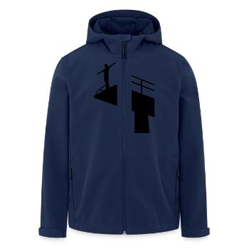 High diving - Men’s Recycled Softshell Jacket by Stanley/Stella - navy - Front - AI Model Male 185 light (185cm)