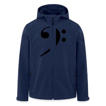Symboles Bass - Veste softshell homme en polyester recyclé Stanley/Stella - marine - Devant - AI Model Male 185 light (185cm)