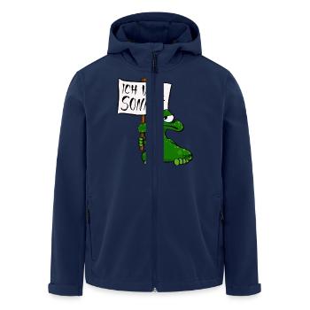 Sonnenfrosch - Recycelte Männer Softshell-Jacke von Stanley/Stella - Navy - Vorne - AI Model Male 185 light (185cm)