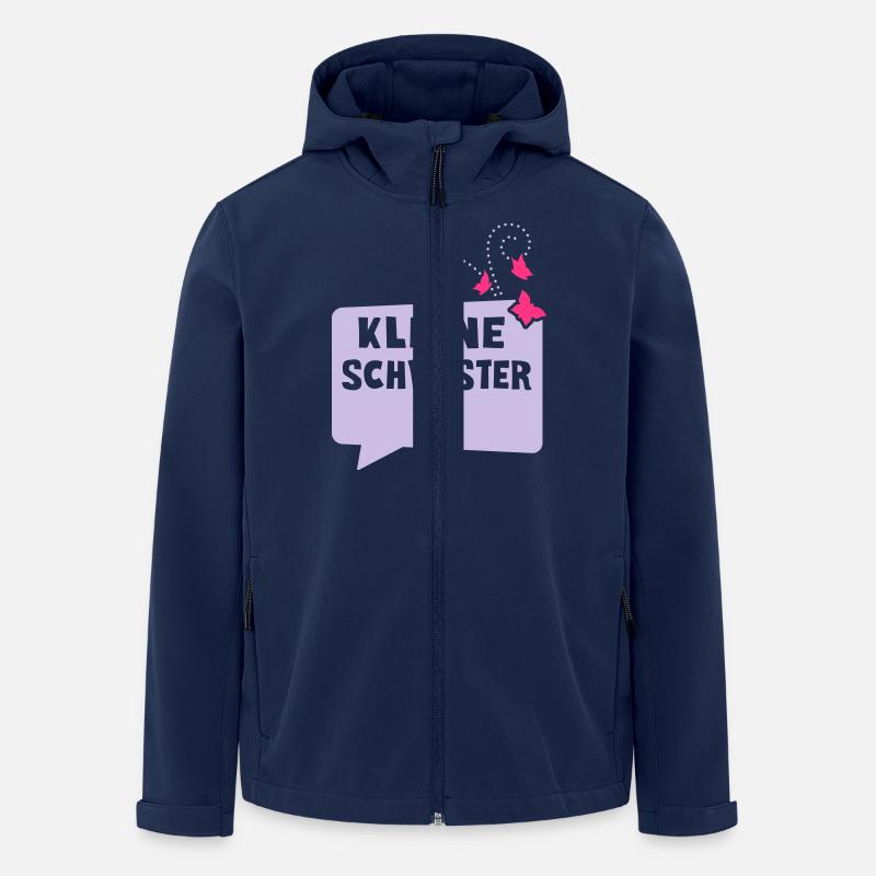 Little Sister - speech bubble - Men’s Recycled Softshell Jacket by Stanley/Stella - navy