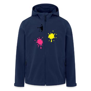 Art, blob, paintball - Men’s Recycled Softshell Jacket by Stanley/Stella - navy - Front - AI Model Male 185 light (185cm)