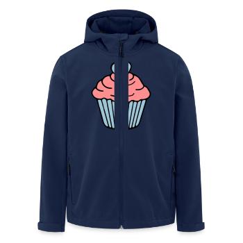Cupcake heart - Men’s Recycled Softshell Jacket by Stanley/Stella - navy - Front - AI Model Male 185 light (185cm)