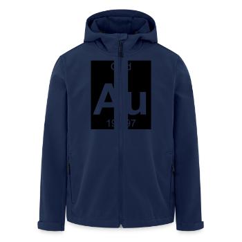Gold (Au) (element 79) - Men’s Recycled Softshell Jacket by Stanley/Stella - navy - Front - AI Model Male 185 light (185cm)
