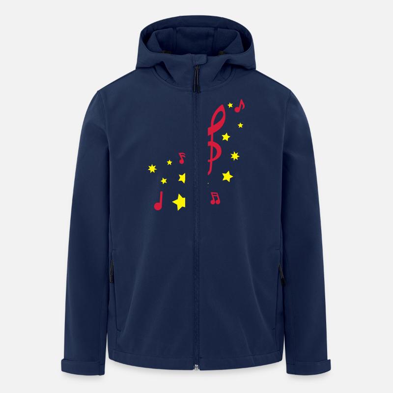 Musik und Sterne - Recycelte Männer Softshell-Jacke von Stanley/Stella - Navy