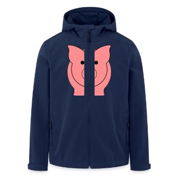 schweinchen_2fb - Recycelte Männer Softshell-Jacke von Stanley/Stella - Navy - Vorne - AI Model Male 185 light (185cm)