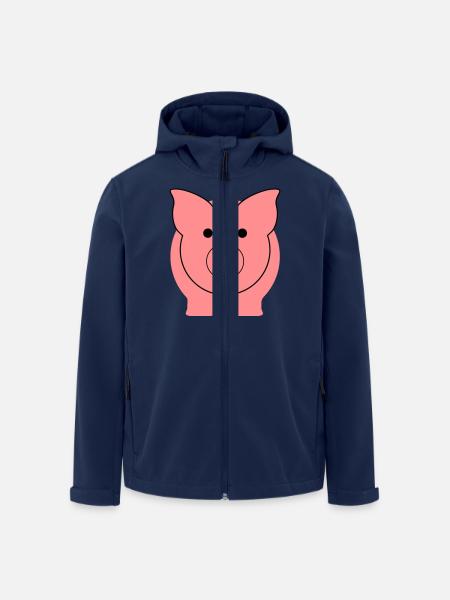 schweinchen_2fb - Recycelte Männer Softshell-Jacke von Stanley/Stella - Navy