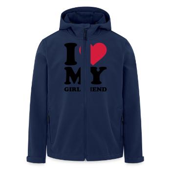 I love my girlfriend - Recycelte Männer Softshell-Jacke von Stanley/Stella - Navy - Vorne - AI Model Male 185 light (185cm)