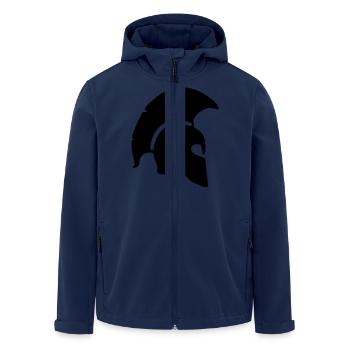 spart spartan helmet sparta warrior greek trojan r - Men’s Recycled Softshell Jacket by Stanley/Stella - navy - Front - AI Model Male 185 light (185cm)