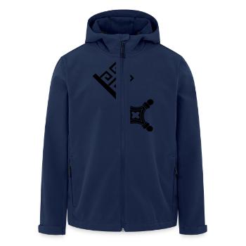 dessin vecteur clé de Brême vintage - Veste softshell homme en polyester recyclé Stanley/Stella - marine - Devant - AI Model Male 185 light (185cm)