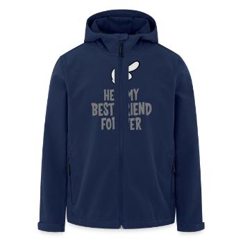 He´s My Best Friend Forever (right) - Men’s Recycled Softshell Jacket by Stanley/Stella - navy - Front - AI Model Male 185 light (185cm)