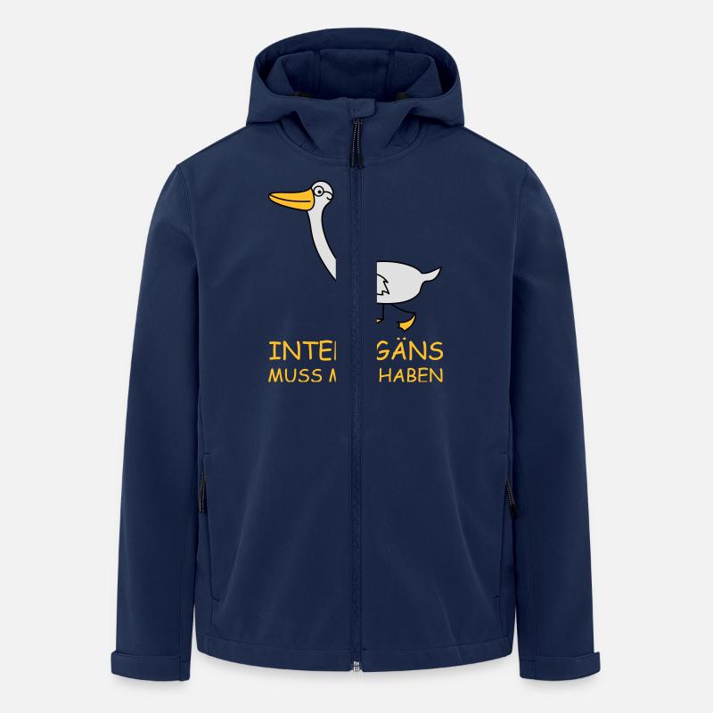 Intelligente Gans (b) - Recycelte Männer Softshell-Jacke von Stanley/Stella - Navy