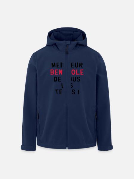 Bénévolat / Bénévole / Solidaire / Humanitaire - Veste softshell homme en polyester recyclé Stanley/Stella - marine