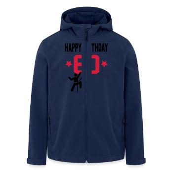 Birthday Bergsteiger Berge Geburtstag 60 Jahre - Recycelte Männer Softshell-Jacke von Stanley/Stella - Navy - Vorne - AI Model Male 185 light (185cm)
