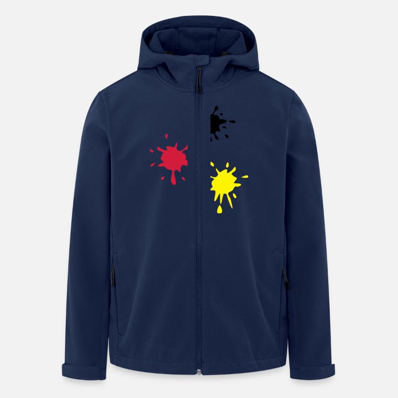 Kunst, Klecks, kunstklecks (super cheap!) - Recycelte Männer Softshell-Jacke von Stanley/Stella - Navy