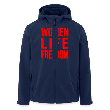 Women life freedom iran - Men’s Recycled Softshell Jacket by Stanley/Stella - navy - Front - AI Model Male 185 light (185cm)
