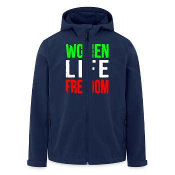 Women life freedom - Recycelte Männer Softshell-Jacke von Stanley/Stella - Navy - Vorne - AI Model Male 185 light (185cm)