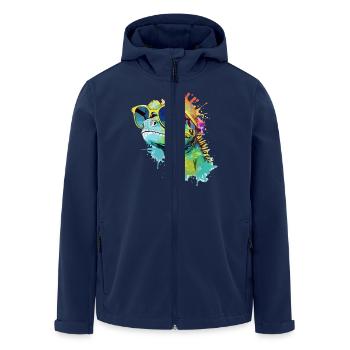 Doko le lézard - Veste softshell homme en polyester recyclé Stanley/Stella - marine - Devant - AI Model Male 185 light (185cm)