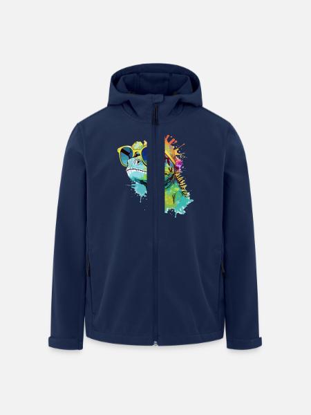 Doko die Eidechse - Recycelte Männer Softshell-Jacke von Stanley/Stella - Navy