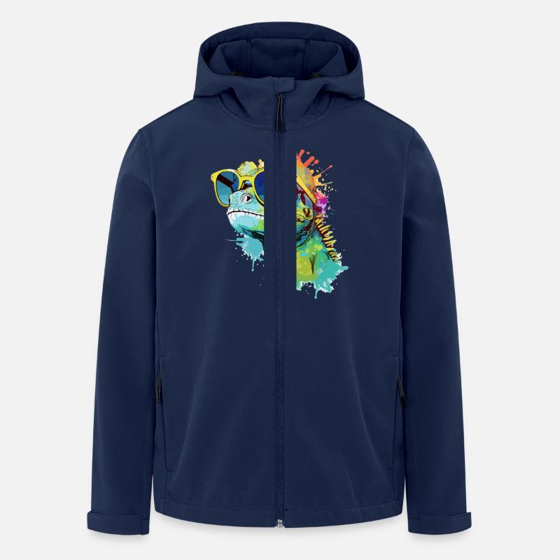 Doko die Eidechse - Recycelte Männer Softshell-Jacke von Stanley/Stella - Navy
