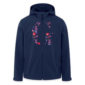 Personalisierter Blumenbuchstabe g - Geschenkidee - Recycelte Männer Softshell-Jacke von Stanley/Stella - Navy - Vorne - AI Model Male 185 light (185cm)