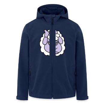 Sheep Girl Woman Face Female Pretty Tired - Men’s Recycled Softshell Jacket by Stanley/Stella - navy - Front - AI Model Male 185 light (185cm)