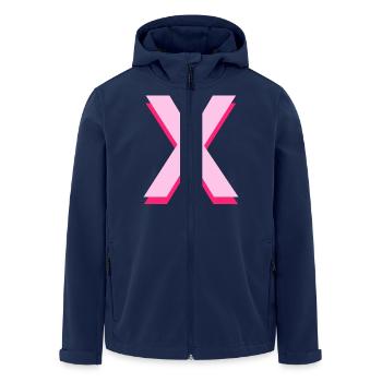 Pop und moderner rosa Buchstabe X - Recycelte Männer Softshell-Jacke von Stanley/Stella - Navy - Vorne - AI Model Male 185 light (185cm)