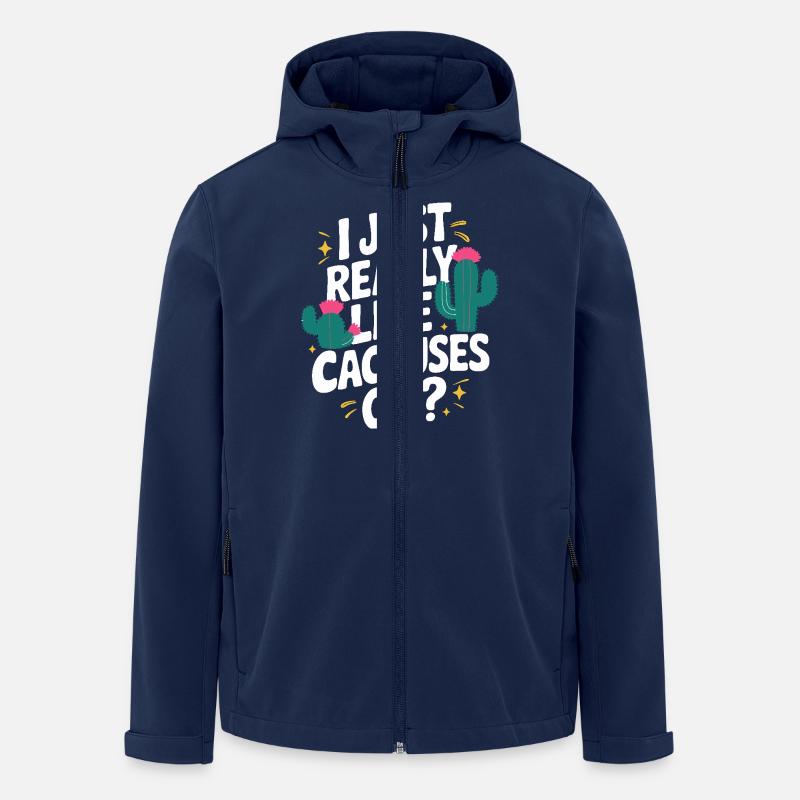 Cactus Cacti Desert Plant - Men’s Recycled Softshell Jacket by Stanley/Stella - navy