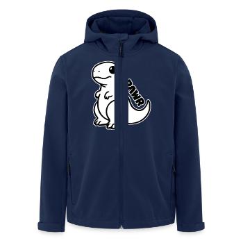 Niedlicher Dinosaurier - T-Rex Rawr Design - Recycelte Männer Softshell-Jacke von Stanley/Stella - Navy - Vorne - AI Model Male 185 light (185cm)