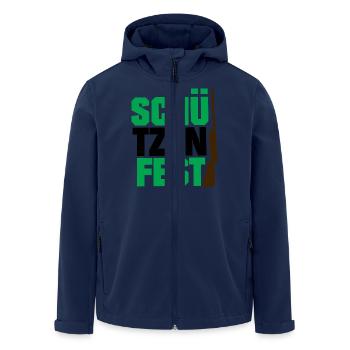 Schützenfest - Recycelte Männer Softshell-Jacke von Stanley/Stella - Navy - Vorne - AI Model Male 185 light (185cm)