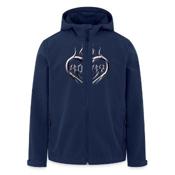 Tatouage de cœur tribal pour Emo et Goth - Veste softshell homme en polyester recyclé Stanley/Stella - marine - Devant - AI Model Male 185 light (185cm)