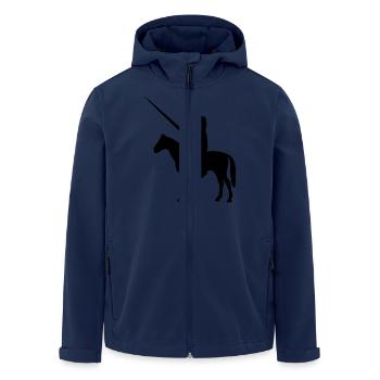 Knight - Men’s Recycled Softshell Jacket by Stanley/Stella - navy - Front - AI Model Male 185 light (185cm)